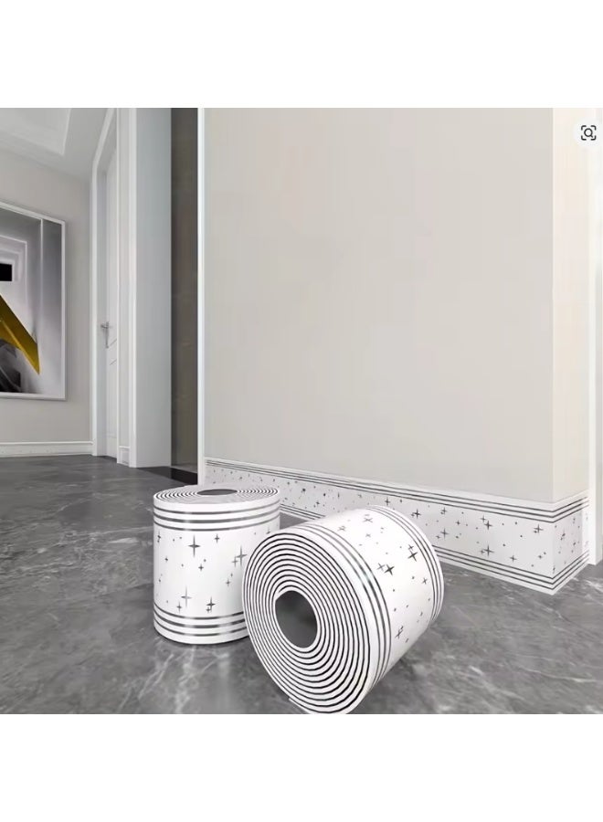 لفة واحدة من ملصقات حواف ورق الجدران، حواف أسقف ذاتية اللصق، حواف جدارية لتزيين المنزل بنفسك، 10 سم × 5 أمتار